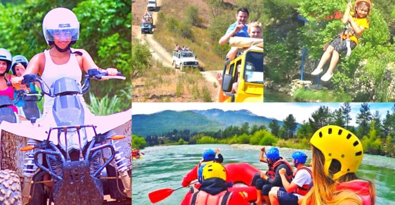 Super Combo: Rafting, Quad Or Buggy Ride, Zipline, Jeep Tour Immersive Koprulu Canyon Experience