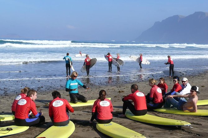 Surf Class in Famara 9:15 AM - 12:00 PM or 11:45 AM - 2:30 PM (2-Hour Class) - Class Details