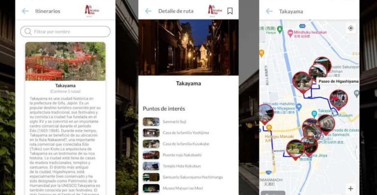 Takayama Self Guided Tour App With Multi Language Audioguide Overview Of The Self Guided Tour