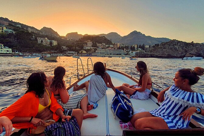 Taormina Sunset Aperitif On Board Overview Of The Boat Tour