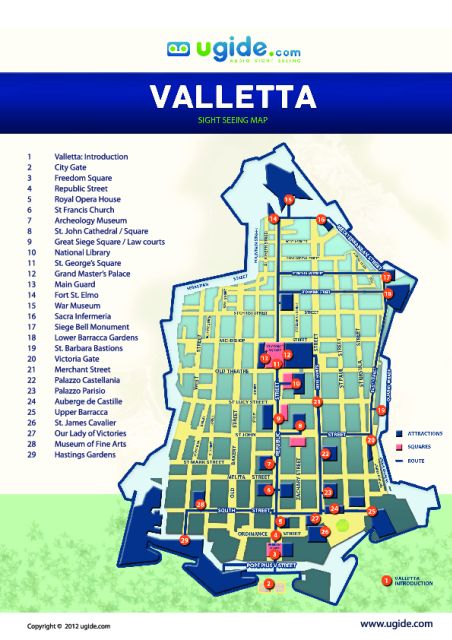 Valletta: Self-Guided Audio Tour, Map and Directions - Key Attractions Highlights