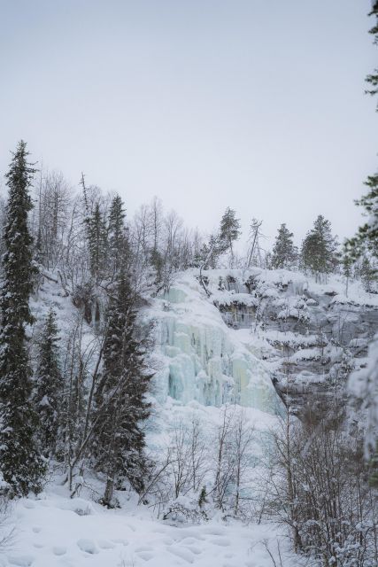 Visit To The Frozen Waterfalls Of Korouoma Overview Of The Frozen Waterfalls