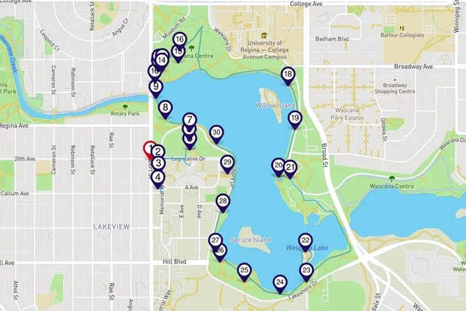 Wascana Lake: A Smartphone Audio Walking Tour Tour Overview