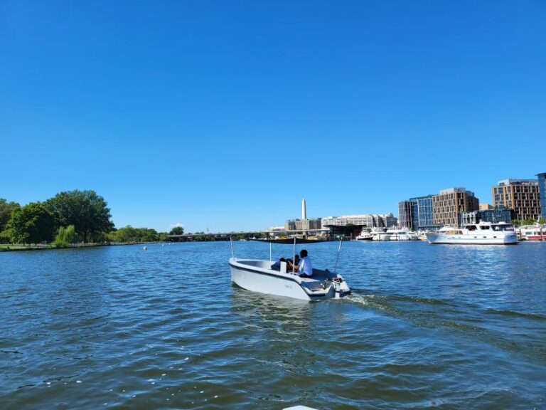 Washington Dc: The Wharf Self Driven Boat Tour With Map Overview Of The Wharf Boat Tour