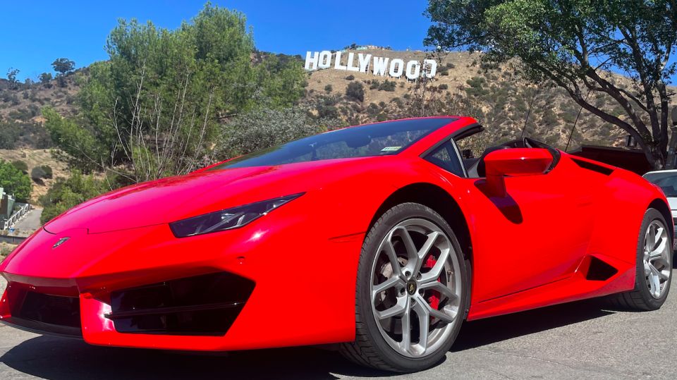 20 Min Lamborghini Driving Tour in Hollywood - Exploring the Hollywood Walk of Fame