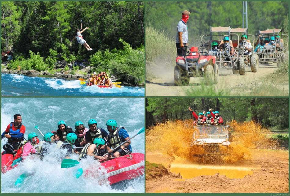 Alanya: Rafting, Zipline, Quad, Buggy, Jeep Tour With Lunch - Thrilling Zipline Ride