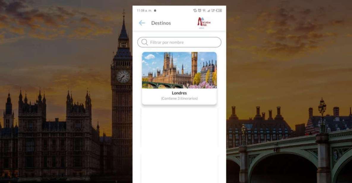 APP Self-Guided Route Londres With Multi-Language Audioguide - 5-Day London Itinerary