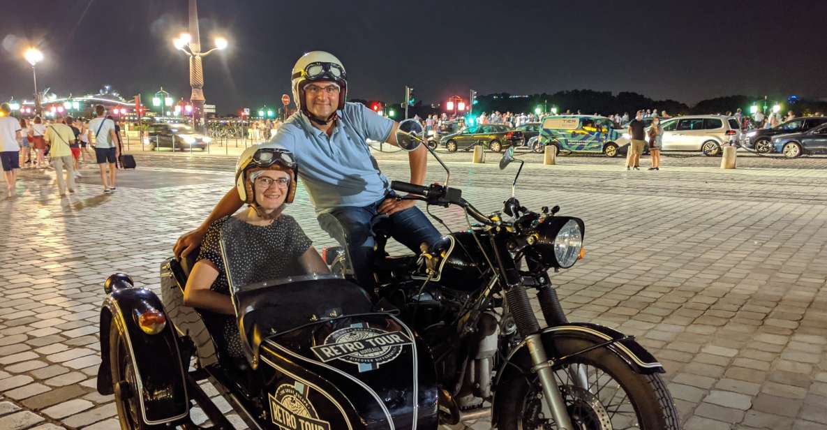 Bordeaux: Nighttime Sidecar Tour With Wine Tasting - Pickup Location and Route