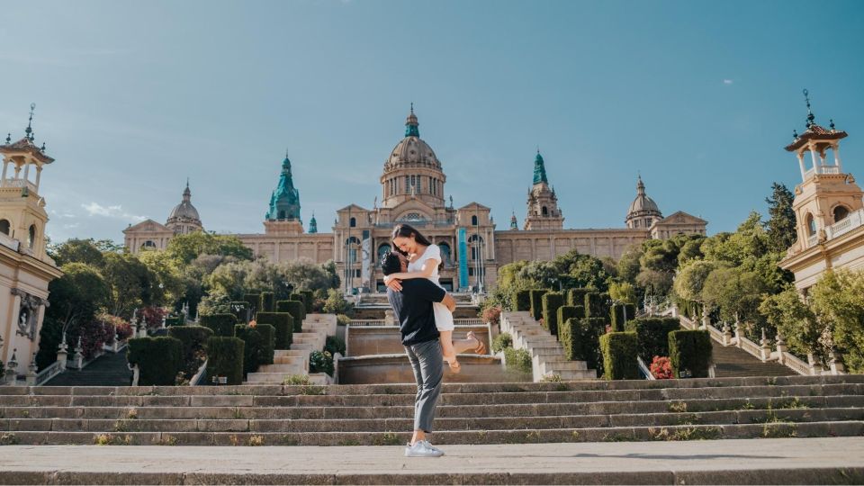 Capture Your Love Story in Montjuïc Mountain Barcelona - Explore Montjuics Captivating Landmarks