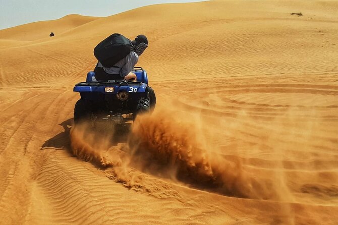 Desert Safari, Quad Bike, Sand Boarding, Camel Ride, Camp Dinner - Alcohol and Tips