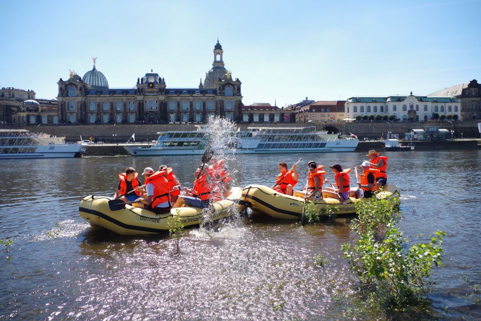 Dresden: Private Inflatable Boat Tour With Beer Garden Stop - Boat and Equipment