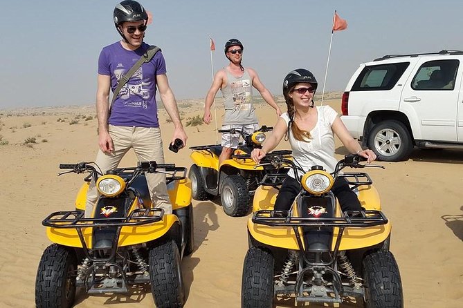 Dubai Desert Afternoon Quad Safari With Camel Ride, BBQ Dinner and Belly Dancing - Bedouin-Style Desert Camp