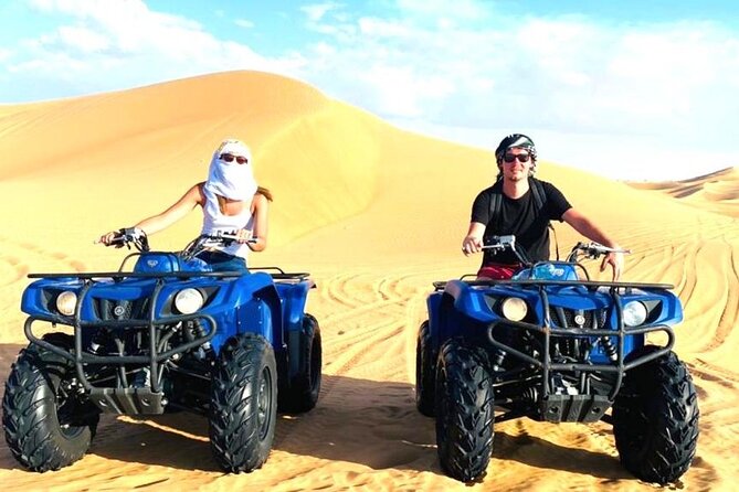 Dubai Long Self-Drive Quadbike With Camel and Falcon - Camel Ride Excursion