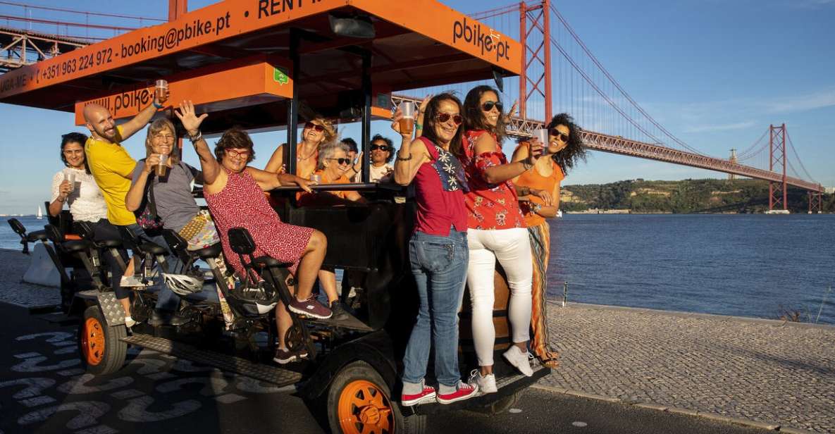 Fun Beer Bike by the Seafront in Lisbon - Experience Highlights