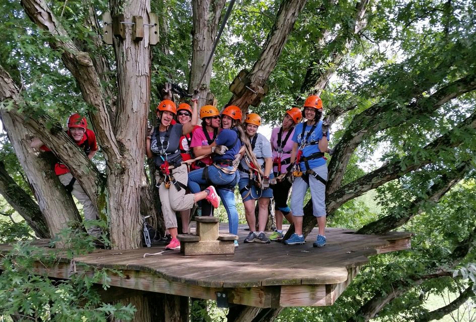 Lexington: Fully Guided Zipline Canopy Tour - Tour Experience