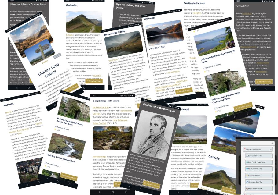 Literary Lake District (Interactive Guidebook) - Flexible Self-Drive Itinerary