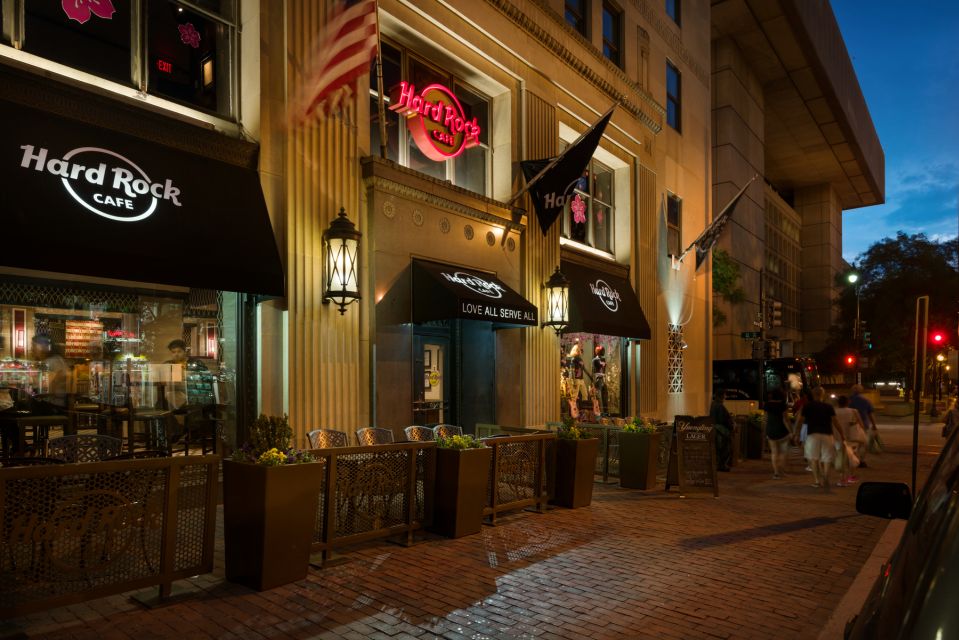 Meal at the Hard Rock Cafe Washington DC - Acoustic Rock Menu Details