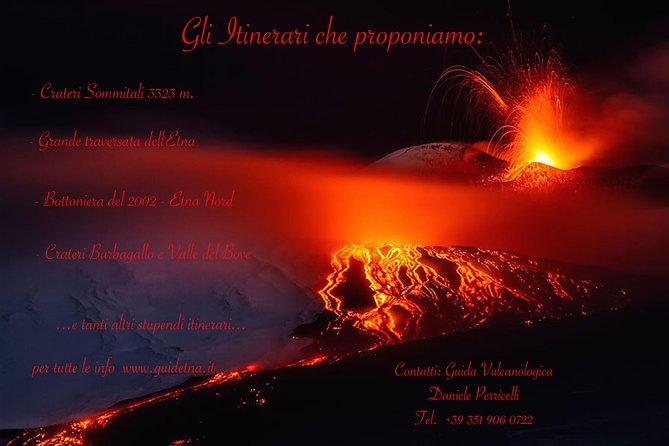 Mount Etna North Excursions Departing From Piano Provenzana - Meeting Point and Pickup Details