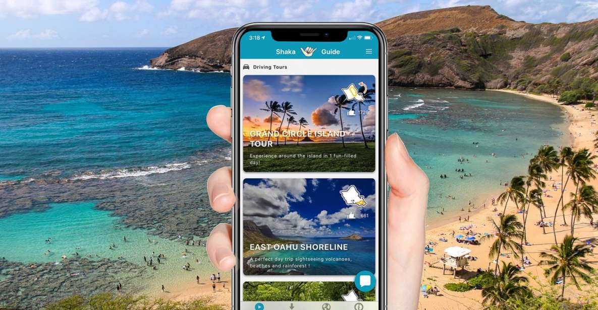 Oahu Bundle: 6 In-App Driving and Walking Audio Tours - Shaka Guide App Features