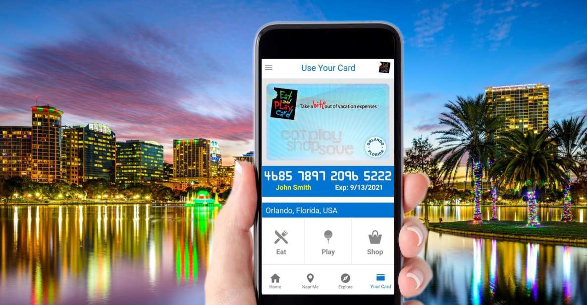 Orlando: Eat & Play Digital Discount Card - Pricing and Availability