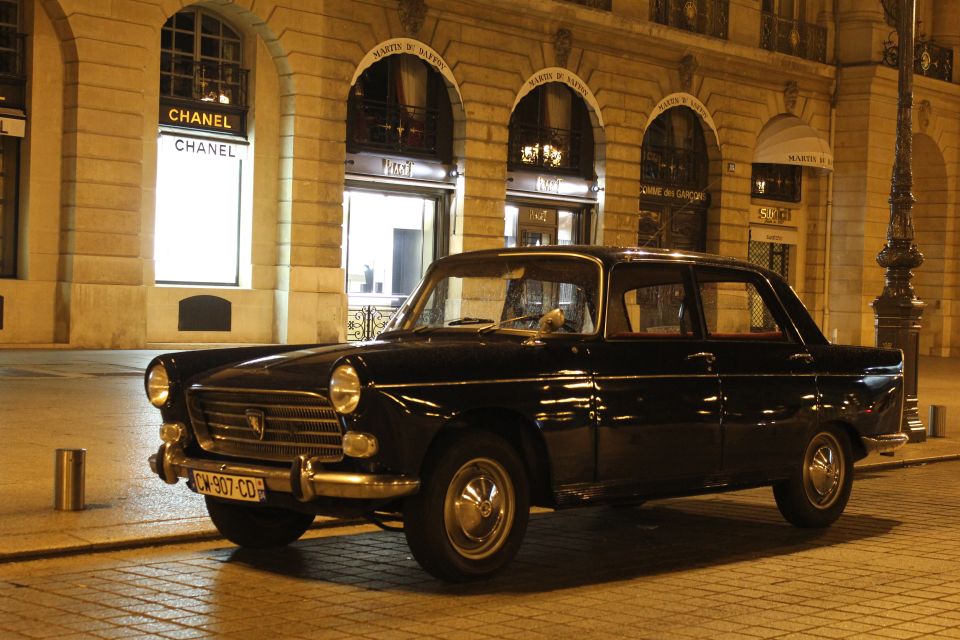 Paris: 1.5-Hour Vintage Car Night Tour - Included in the Tour