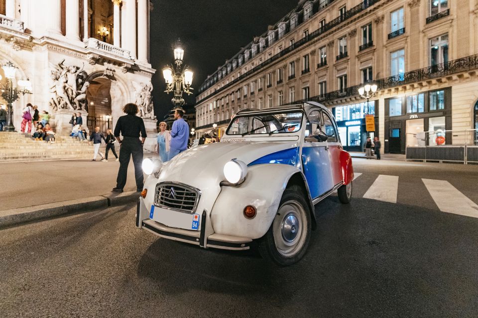 Paris: Discover Paris by Night in a Vintage Car With a Local - Traversing the Champs Elysees