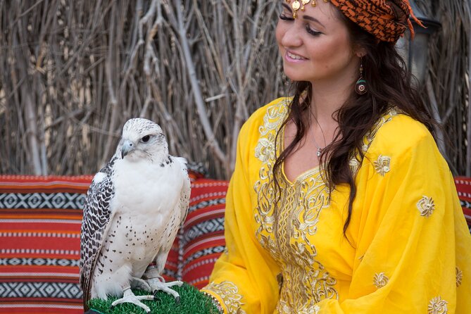 Private Red Dunes With Camel Ride, Sandboarding, Falcon & Arabic Coffee Package - Falcon Photo Opportunities