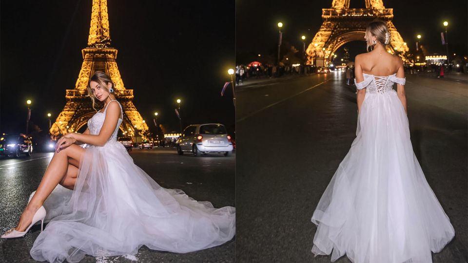 Pro Photo Session at The Eiffel Tower - Rental Dress - Rental Dress and Photography