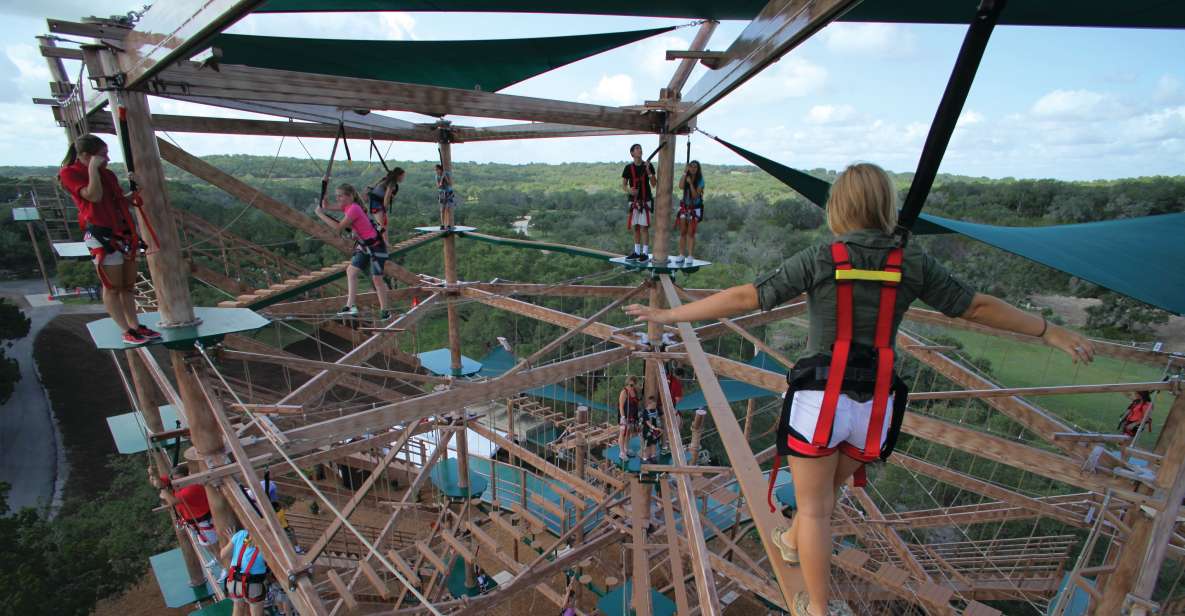 San Antonio: Twisted Trails Zip Rails, Ropes & Climbing Wall - Course Challenges and Features