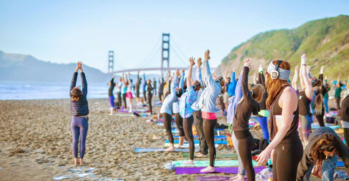 San Francisco: Silent Disco Yoga at Baker Beach - Immersive Experience