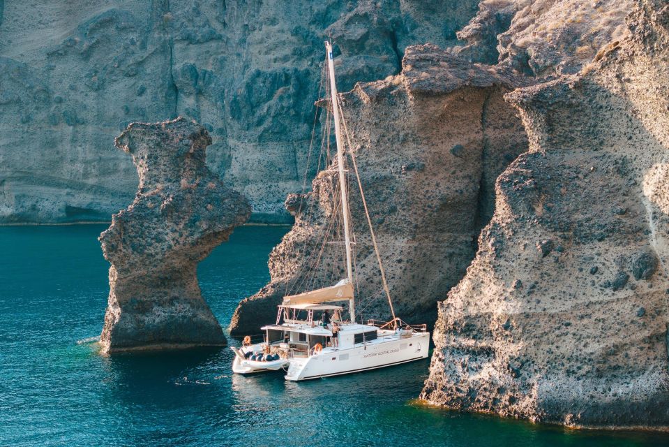 Santorini Catamaran Day Cruise: Lunch, Drinks and Transfers - Experience Highlights