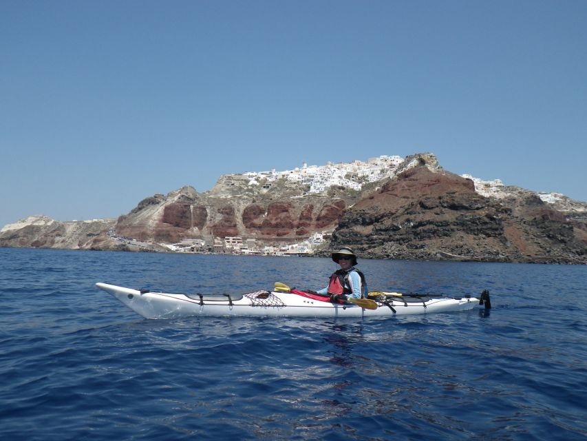 Santorini: South Sea Kayaking Tour With Sea Caves and Picnic - Itinerary and Experience