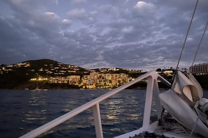 Sunset & Harbor Lights Dinner Sail From the Marriotts Frenchmans Cove - Catamaran Boarding and Sailing Route