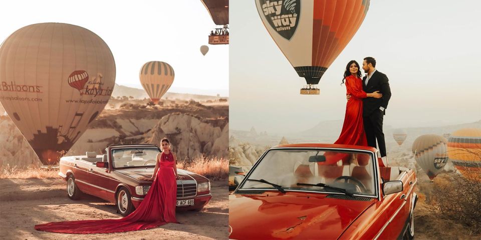 Taking Photos With a Classic Car in Cappadocia - Balloons and Vintage Automobiles