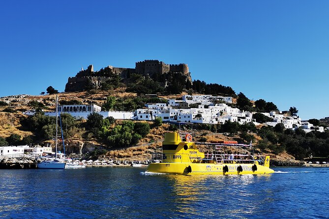 3-hour Guided Submarine Tour in Saint Pauls Bay, Lindos and Navarone Bay - Navarones Bay Swimming Stop