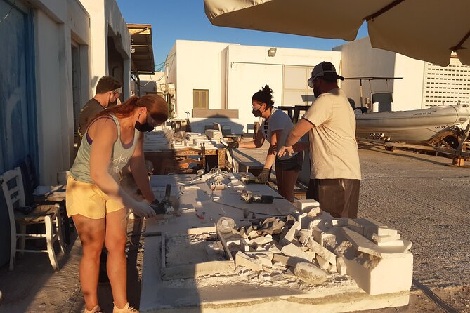 3-Hour Marble Workshop Creating Your Own Souvenir Out of ( Paros ) Marble - Hands-on Shaping and Sculpting Experience