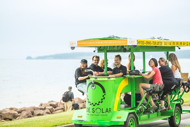 Charlottetown Pedal Pub Crawl Along the Waterfront on a Solar-Powered Pedal Bus! - Passing Main Attractions