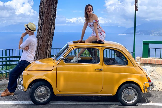 Dolce Vita Vintage Photo Experience With Yellow Fiat 500 - Local Island Expert