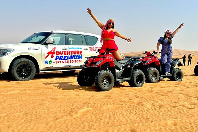 Dubai Desert Safari With Quad Bike, Dune Bashing, Camel Ride, Sand Boarding &Bbq - Accessibility and Tour Type