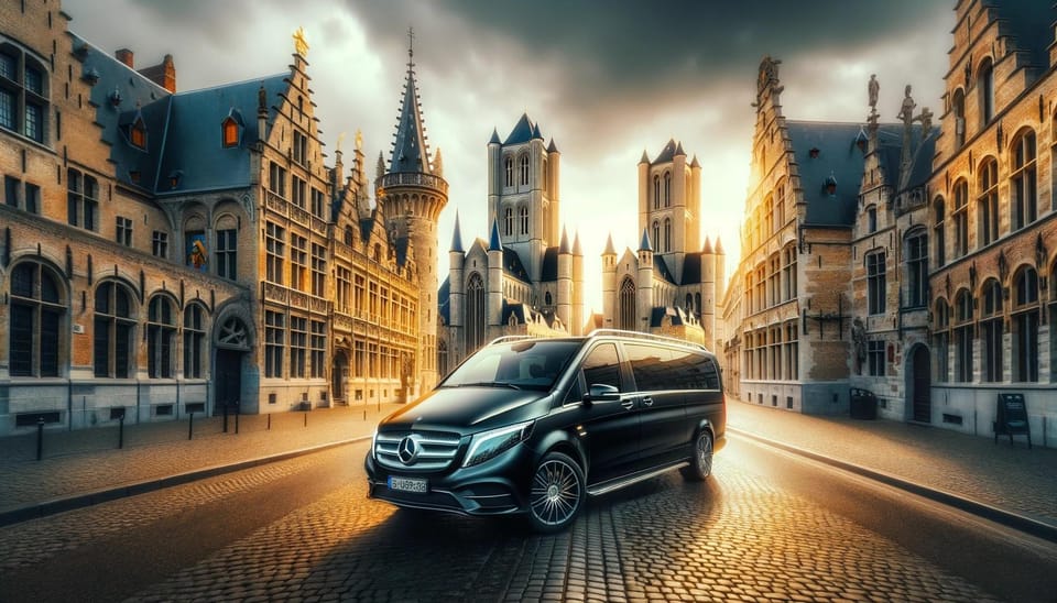 From Amsterdam: to Ghent - Private Driver - Luxury Car - Transportation and Group Size