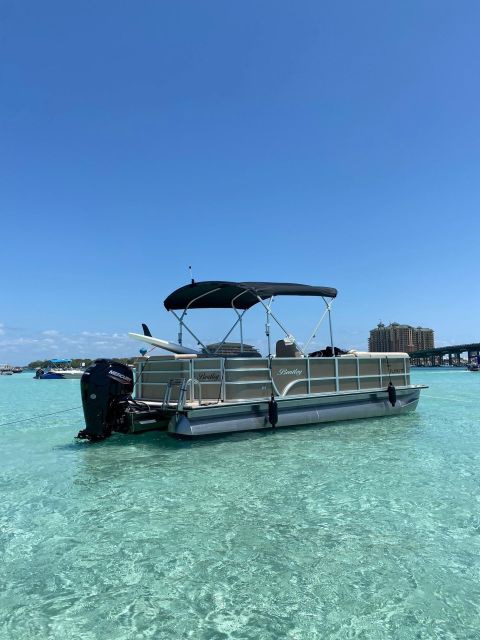 Full Day Pontoon Boat Rental- Okaloosa Island - Cruising Destin Harbor