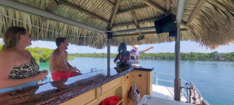 Key West: Private Tiki Bar Party Boat & Mini Sandbar - Cruise to Nearby Swimming Hole