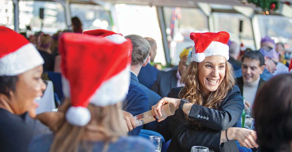 London: Christmas Party Lunch Cruise - Sip Sparkling Wine and Dance