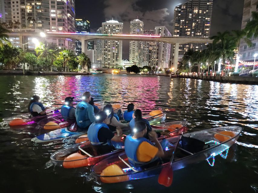 Miami: Guided LED-LIT Kayak Night Tour With Drinks - Tour Experience