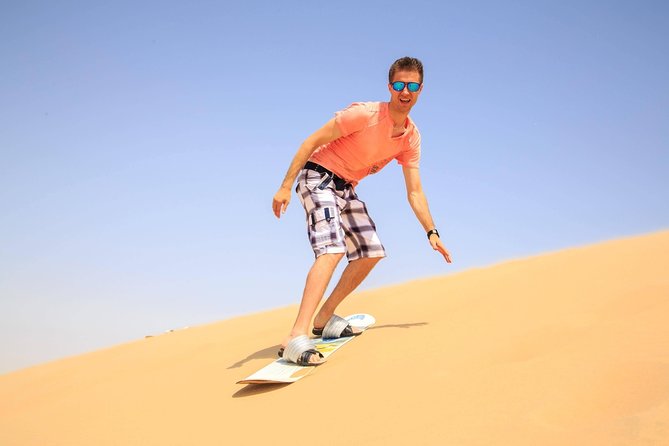 Morning Red Dunes Desert by Quad Bike, Dune Bashing, Camel Ride & Sandboarding - Off-road Adventure