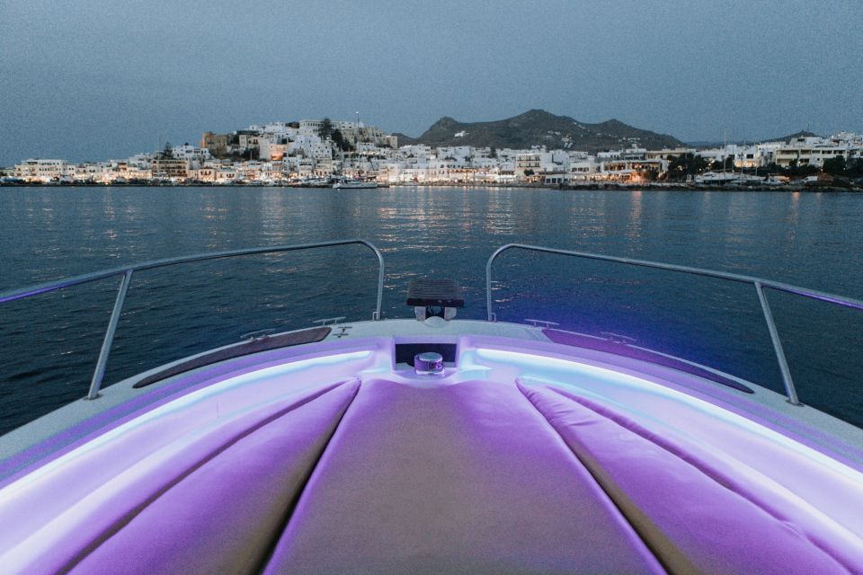 Naxos: Private Sunset Boat Tour With Fruit and Champagne - Inclusions