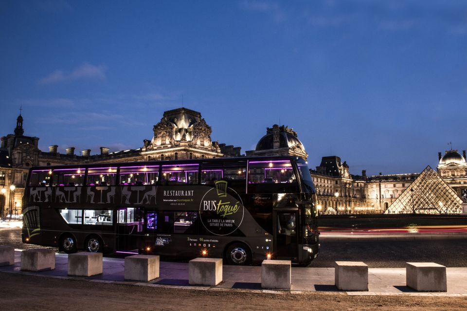 Paris: Bus Toque Tour With 5-Course Dinner and Champagne - Amenities Onboard