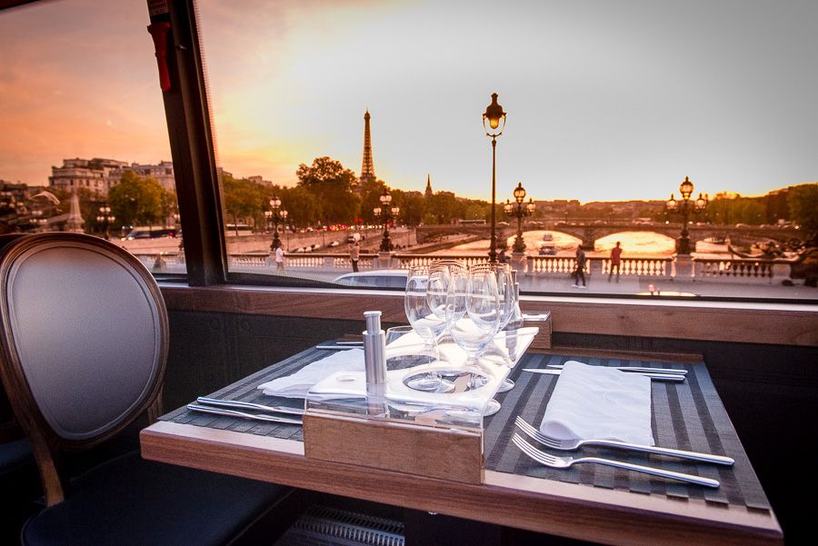 Paris: Bustronome Gourmet Lunch Tour on a Glass-Roof Bus - Typical Parisian Bistro Onboard