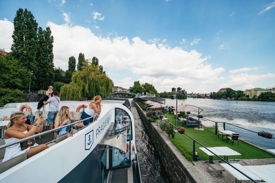 Prague: Vltava River Lunch Cruise in an Open-Top Glass Boat - Departure and Accessibility