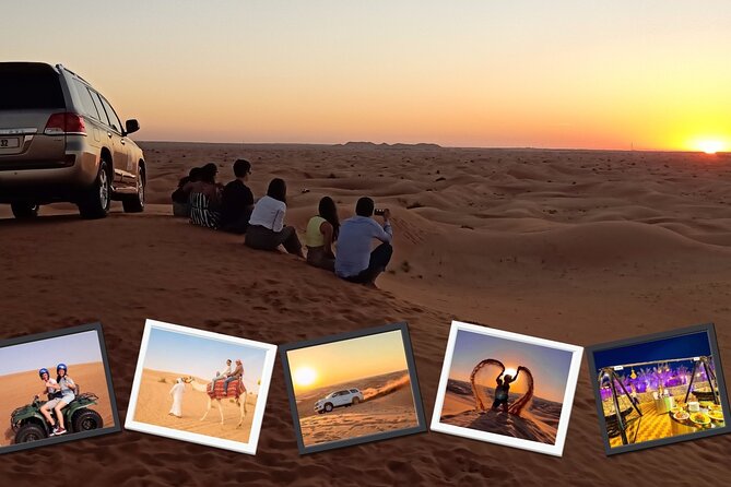 Premium Evening Desert Safari With Quad Bike, Camel Ride and BBQ Dinner - International Buffet Dinner and BBQ